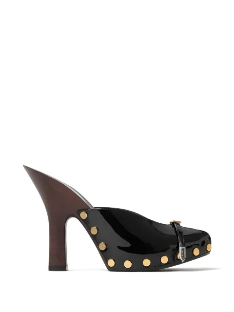 Versace Sassi patent clogs 105 mm Black 1024342D2VE