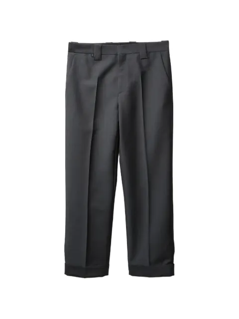 Versace wool-mohair regular formal pants Grey 10240051A17669