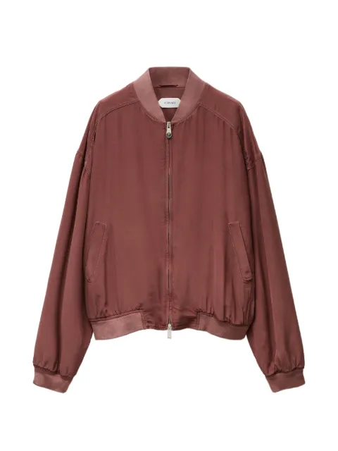 Versace logo-embroidered bomber jacket Red 10248901A18101