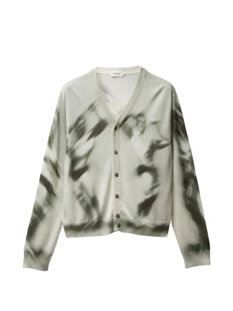 Versace printed silk knit cardigan Neutrals 10243261A17865