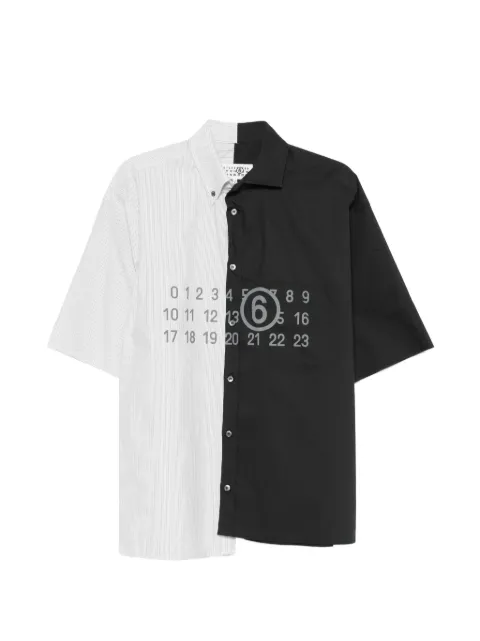 MM6 Maison Margiela striped panelled shirt White SH0DR0007MTN136