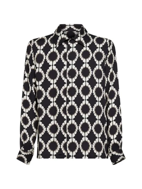 Laneus geometric-print shirt Black S6LAMASI219