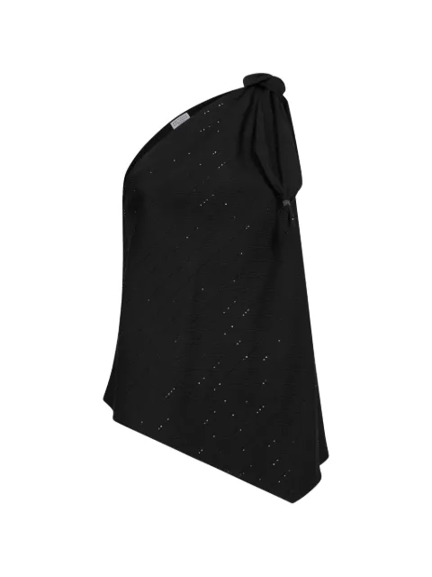 Brunello Cucinelli sequin-embellished asymmetric blouse Black ML594HX609C101
