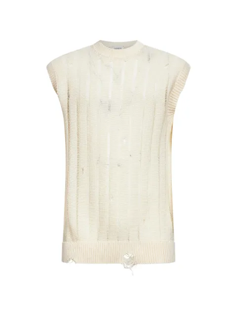 Laneus ribbed-knit vest Neutrals S6LAMAVE057015