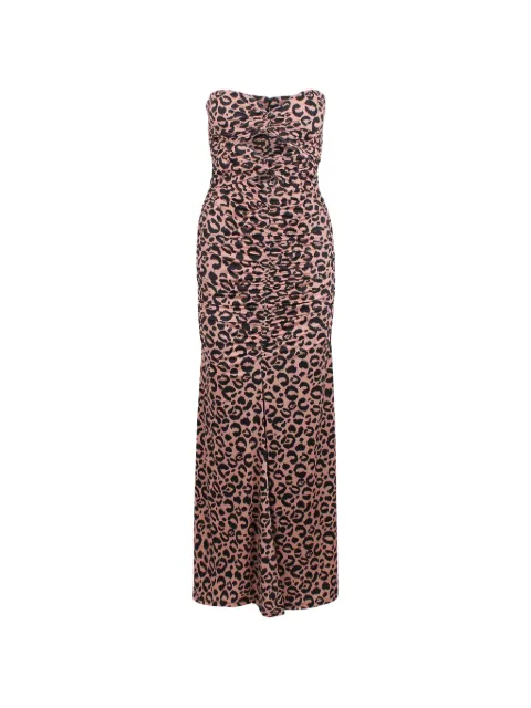 Essentiel Antwerp leopard-print cut-out maxi dress Brown JOUPIE