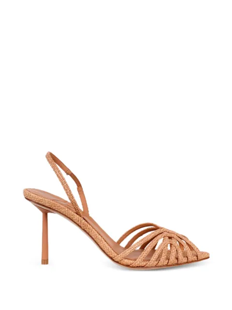 Le Silla Embrace Panama 80mm woven raffia sandals Neutrals 6609F080BXPPPAN723