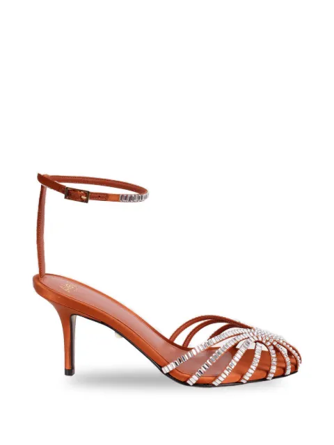 Alevì Penelope 80 embellished-strap sandals Orange HAVANA