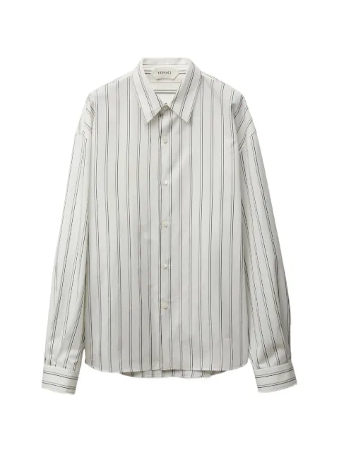 Versace striped cotton-poplin loose shirt White 10237951A17900