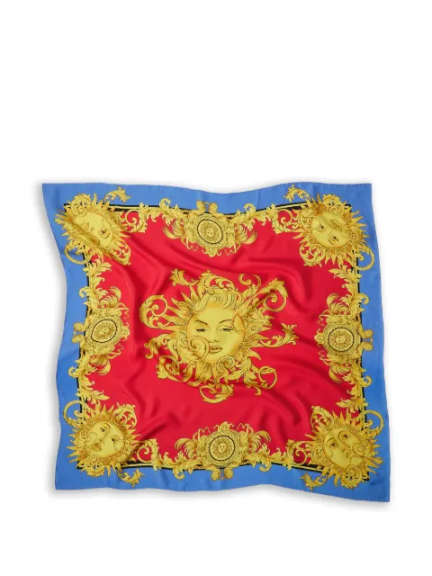 Versace printed silk twill scarf 90 cm Red 10016001A18020