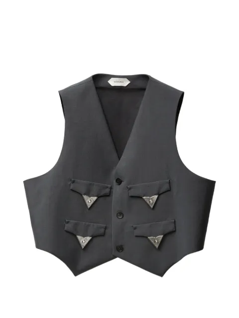 Versace wool-mohair vest Grey 10239601A17669