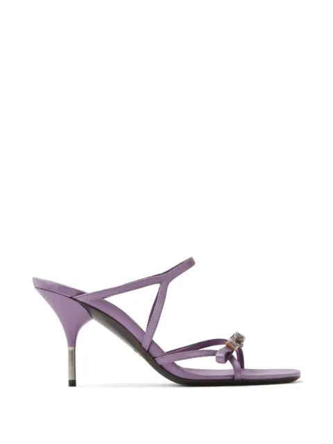 Versace Nyx satin mules 80 mm Purple 10241311A17893