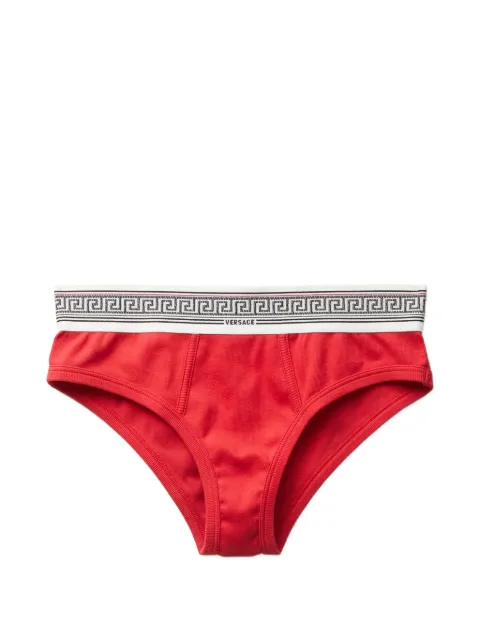 Versace ribbed cotton-jersey briefs Red 10242221A17772