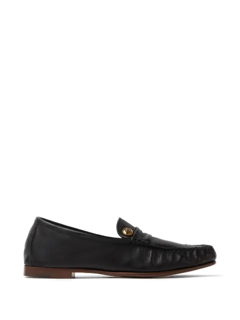 Versace Guanto leather moccasins Black 10234311A17346