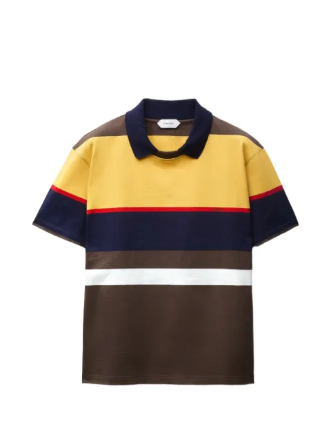 Versace striped cotton-jersey T-shirt Brown 10245791A17890