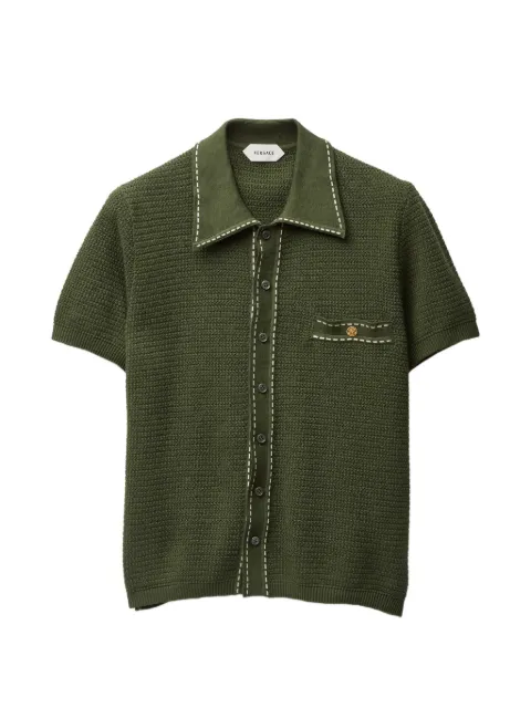 Versace cotton knit shirt Green 10235541A17407