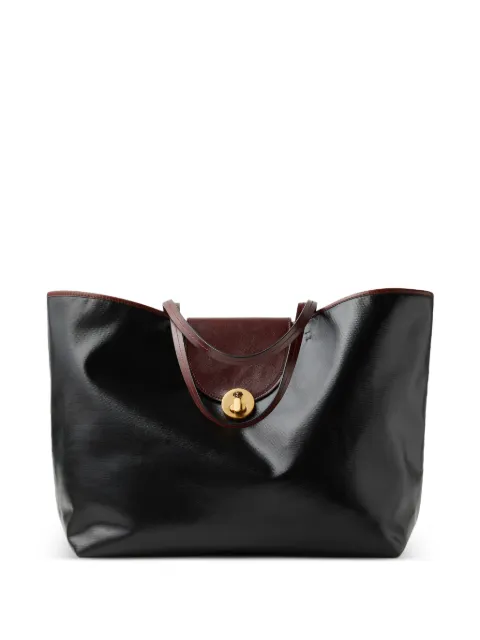 Versace Vivian large coated canvas tote Black 10241041A17863