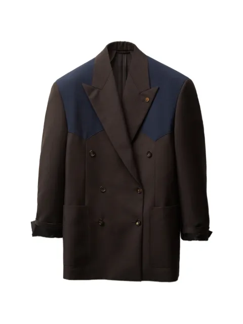 Versace wool-mohair blazer Brown 10239691A17842
