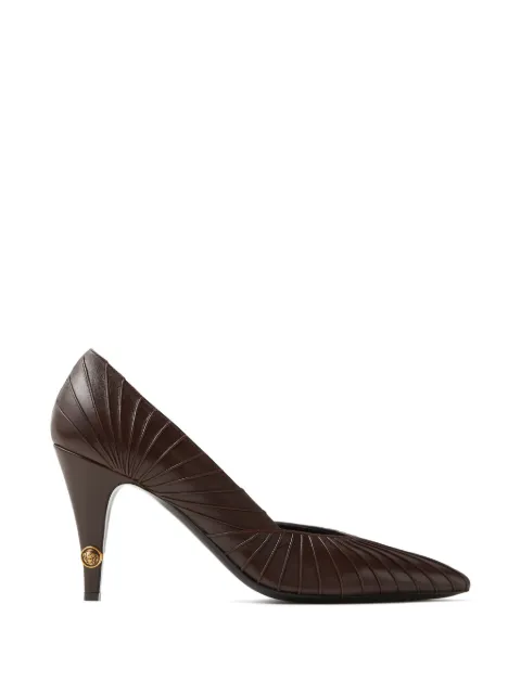 Versace Gianni leather pumps 90 mm Brown 10238371A17623