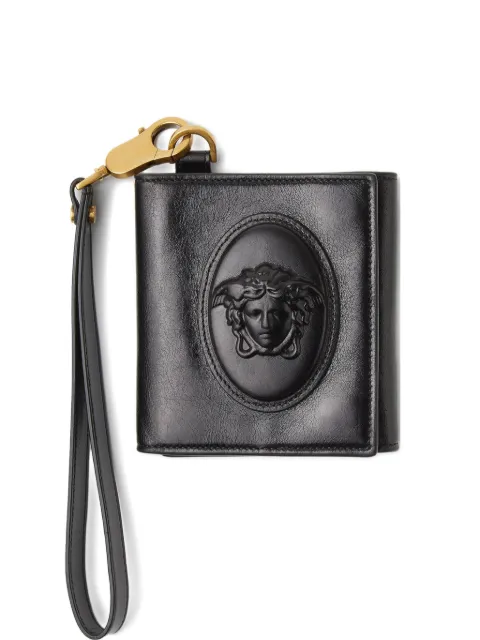 Versace roomy leather wallet Black 10237291A17453