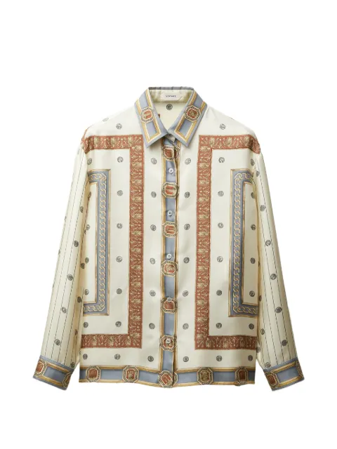 Versace printed silk twill shirt Neutrals 10242211A18005