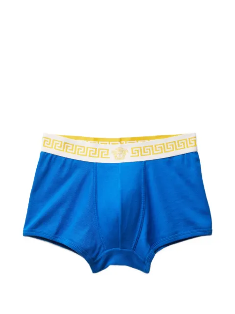 Versace ribbed cotton-jersey trunks Blue 10242261A17880