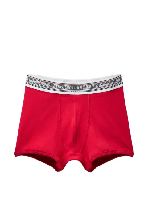 Versace ribbed cotton-jersey trunks Red 10242271A17772