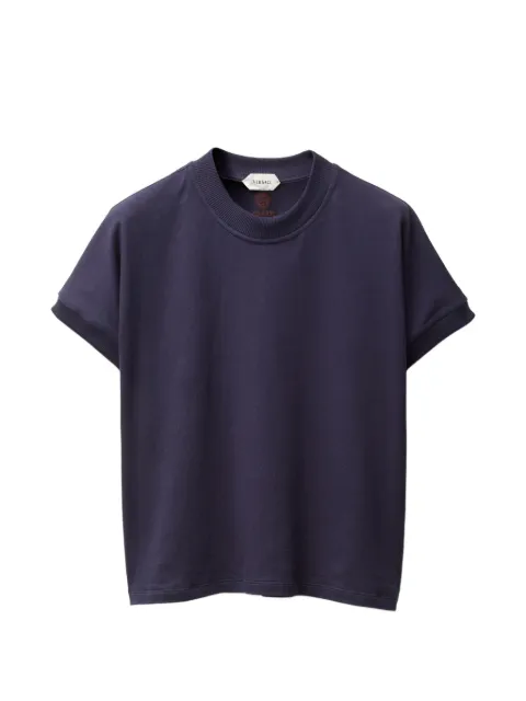 Versace embroidered stretch cotton-jersey T-shirt Blue 10237531A17888