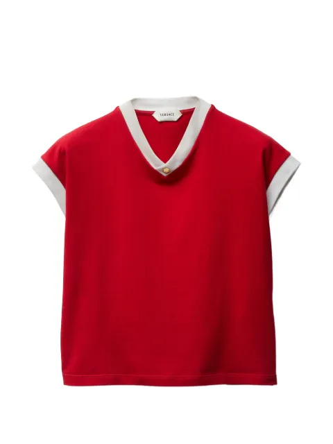 Versace stretch cotton-jersey T-shirt Red 10236971A17894