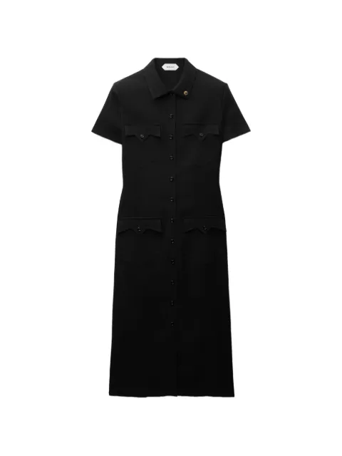 Versace midi stretch Georgette viscose dress Black 10234961A01720