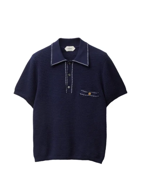 Versace cotton knit polo Blue 10243301A17407