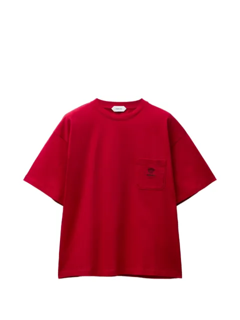 Versace embroidered cotton-jersey T-shirt Red 10245741A17915