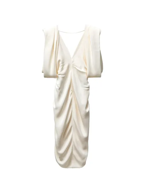 Versace crêpe marocaine silk midi dress White 10246351A18267