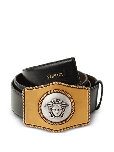 Versace leather belt 4 cm Black 1024409DVTP1