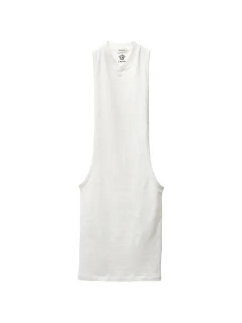 Versace embroidered stretch cotton-jersey tank mini dress White 10245121A17888
