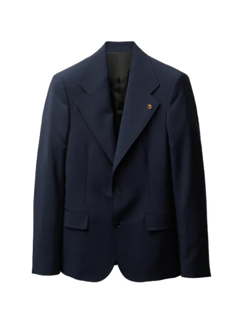 Versace wool-mohair slim blazer Blue 10236211A17669