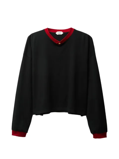 Versace stretch cotton-jersey long-sleeved T-shirt Black 10245871A17894