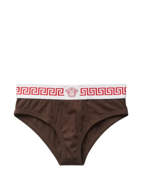 Versace ribbed cotton-jersey briefs Brown 10242221A17880