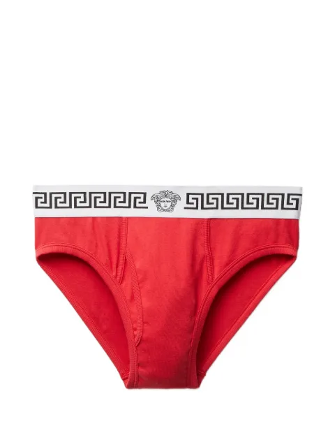 Versace ribbed cotton-jersey briefs Red 10242251A17880