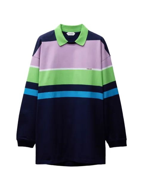 Versace striped cotton-jersey mini dress Blue 10250881A17890