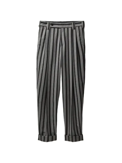 Versace pinstripe wool oversized trousers Black 10236241A17856