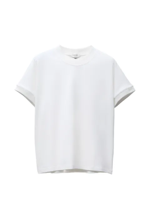 Versace embroidered stretch cotton-jersey T-Shirt White 10237531A17888