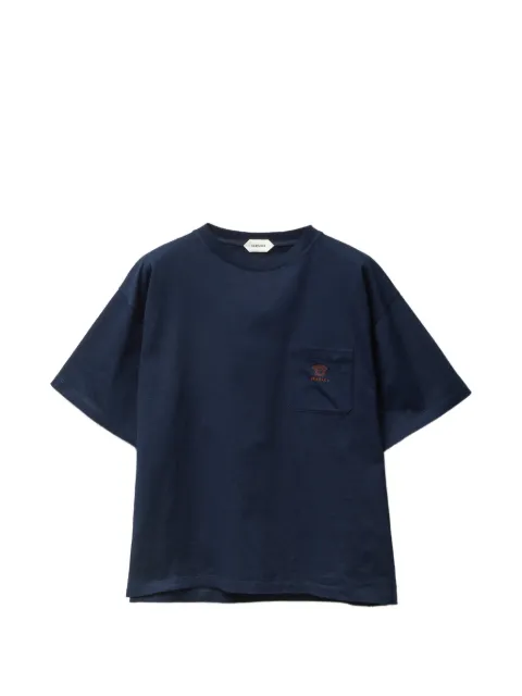 Versace embroidered cotton-jersey T-shirt Blue 10245741A17915