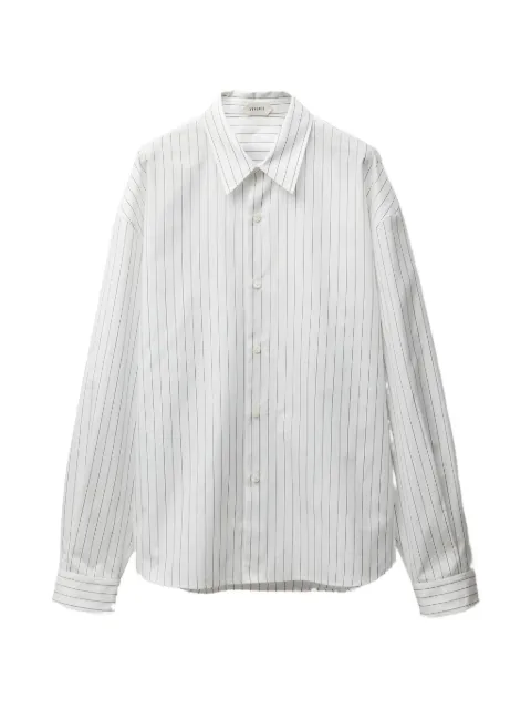 Versace striped cotton-poplin loose shirt White 10237951A17846