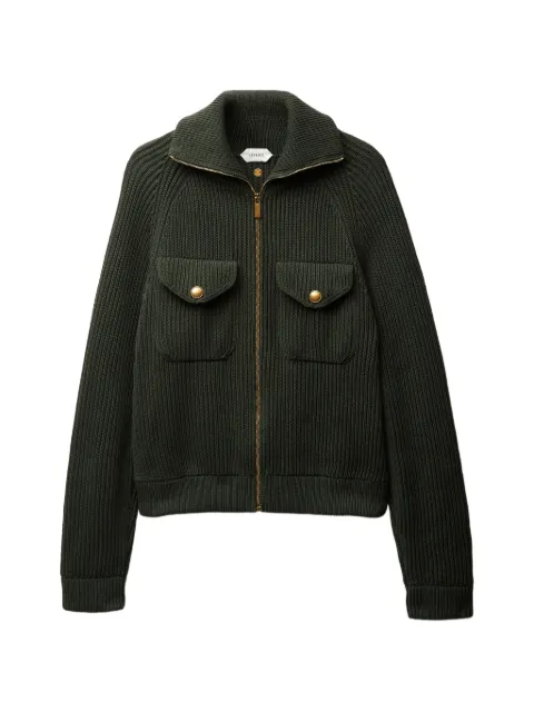 Versace wool knit zip sweater Green 10235131A17375