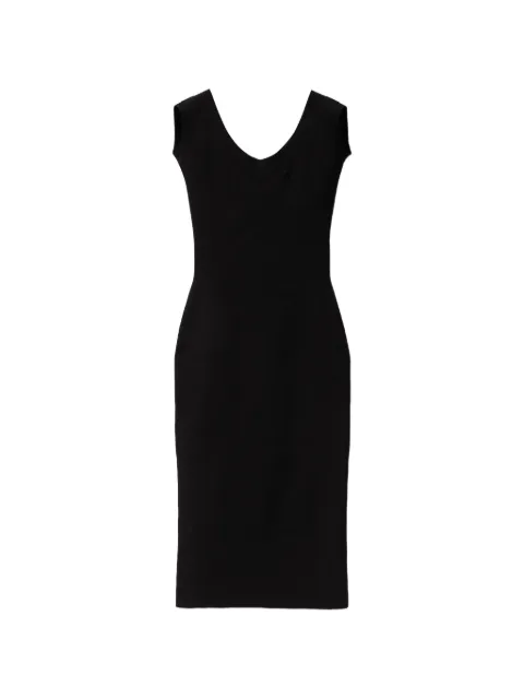Versace cotton ribbed knit midi dress Black 10243991A17409
