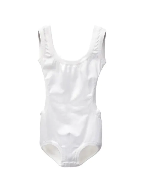 Versace embroidered stretch cotton-jersey bodysuit White 10237721A17889