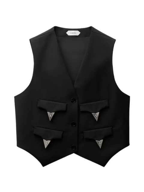Versace wool-mohair vest Black 10243721A17669