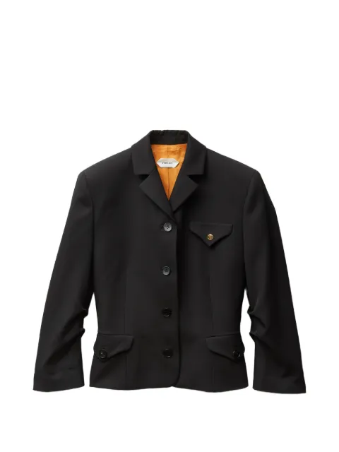 Versace draped Grain de Poudre wool jacket Black 10244531A17793