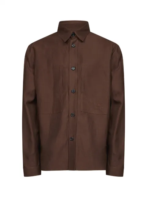 Laneus pocket shirt Brown S6LAMASI072920