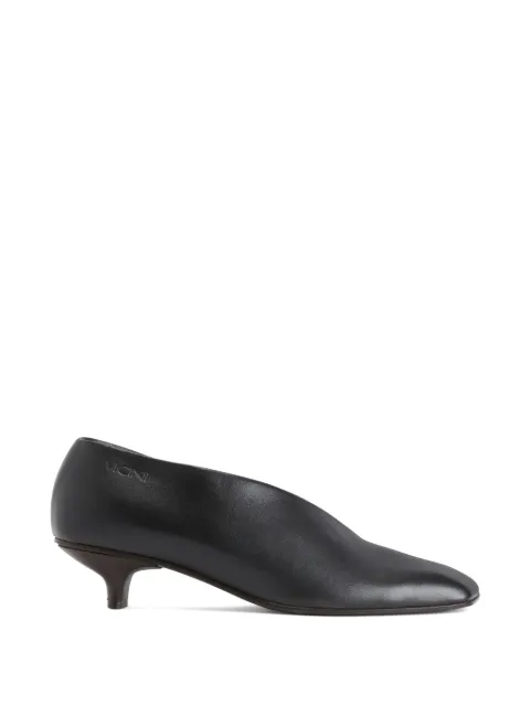 Vicini asymmetrical-cutout square pumps Black C660001001